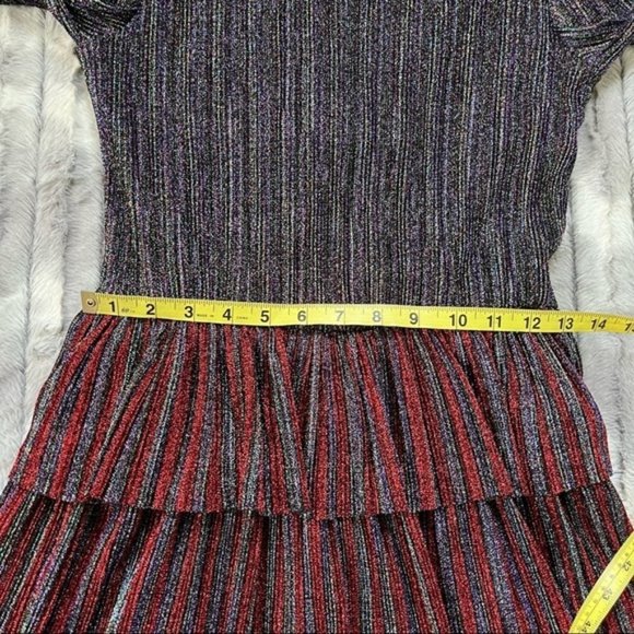 & OTHER STORIES Frills And Glitter Dress Size 10 - Picture 6 of 11